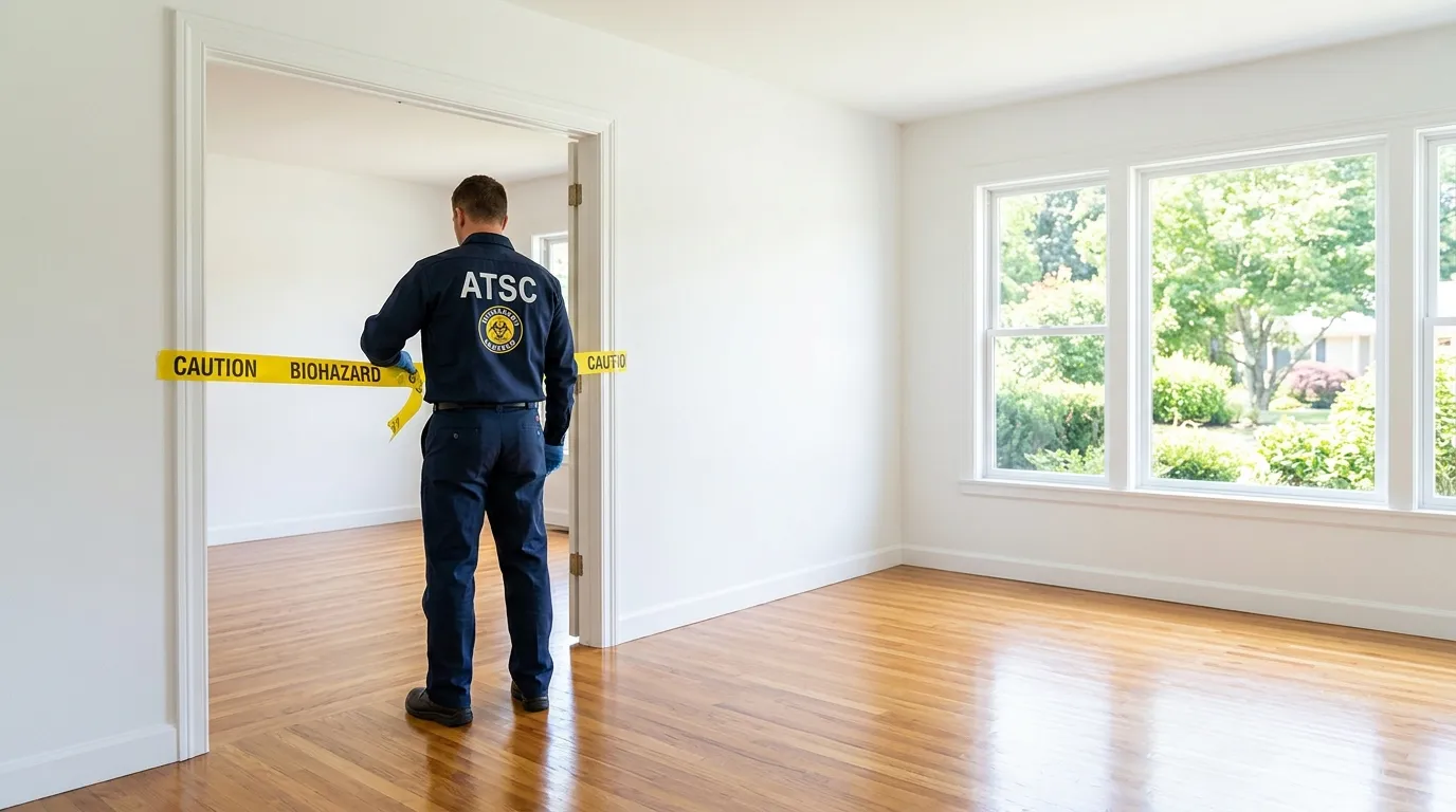 Certified biohazard cleanup crew performing Decomposition Cleanup in Stone Mountain
